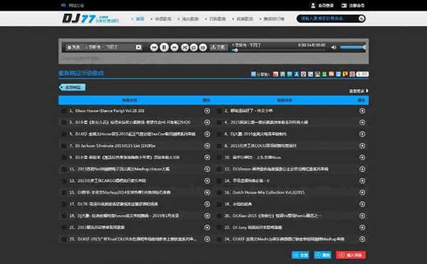 程氏CMS V4.0 DJ77音乐舞曲网站模板 UTF8+GBK-精品资源网
