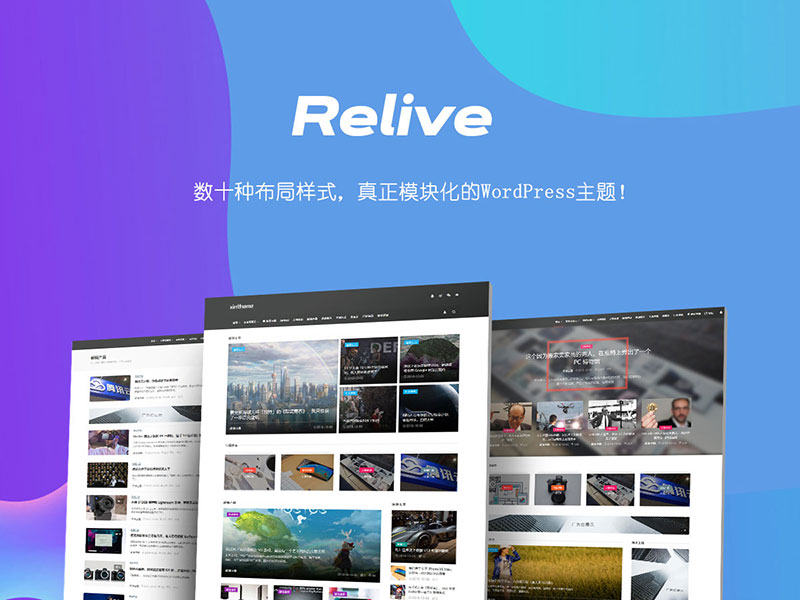 图片[1]-WordPress主题 Relive 3.1自媒体博客主题模板-精品资源网