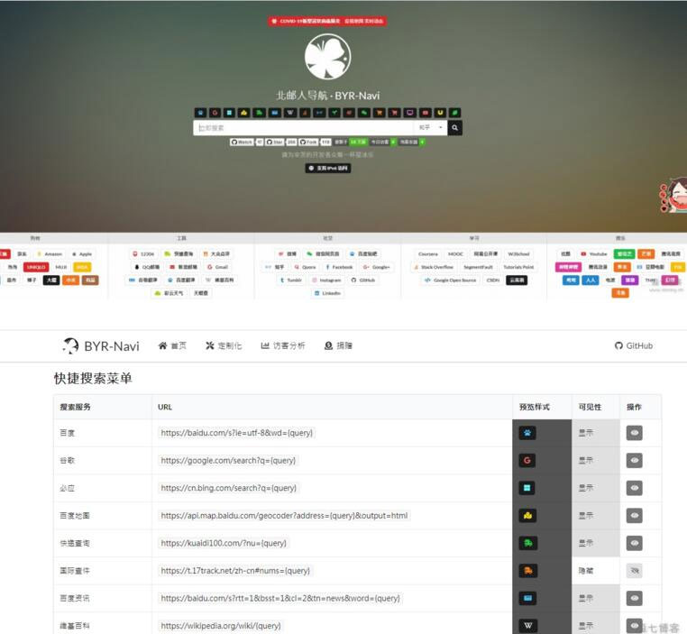 图片[1]-Fomantic UI web框架构建的个性漂亮轻量级可配置网站导航源码-精品资源网