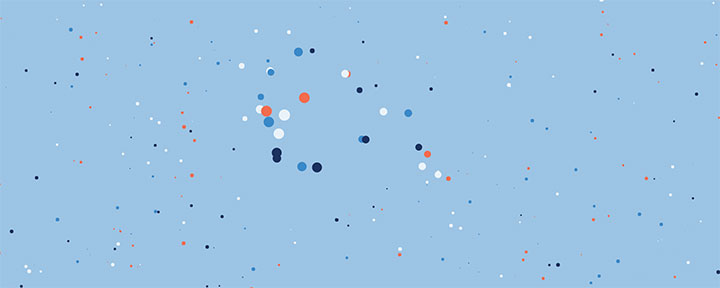 html5 canvas圆形粒子移动背景动画特效-精品资源网