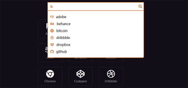 html5图标下拉搜索框自动匹配代码-精品资源网