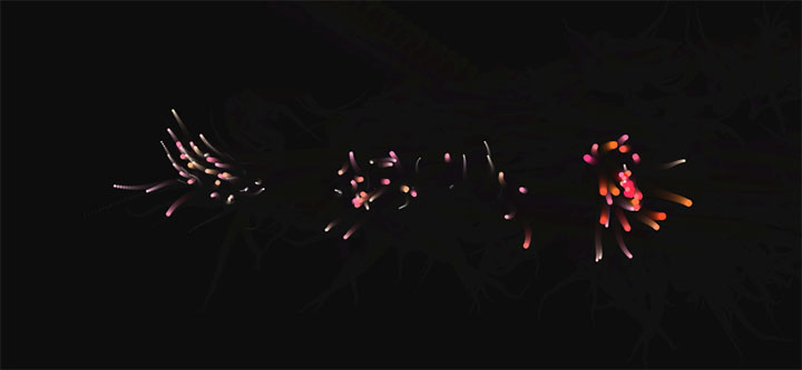 html5 canvas鼠标点击拖动粒子动画特效-精品资源网